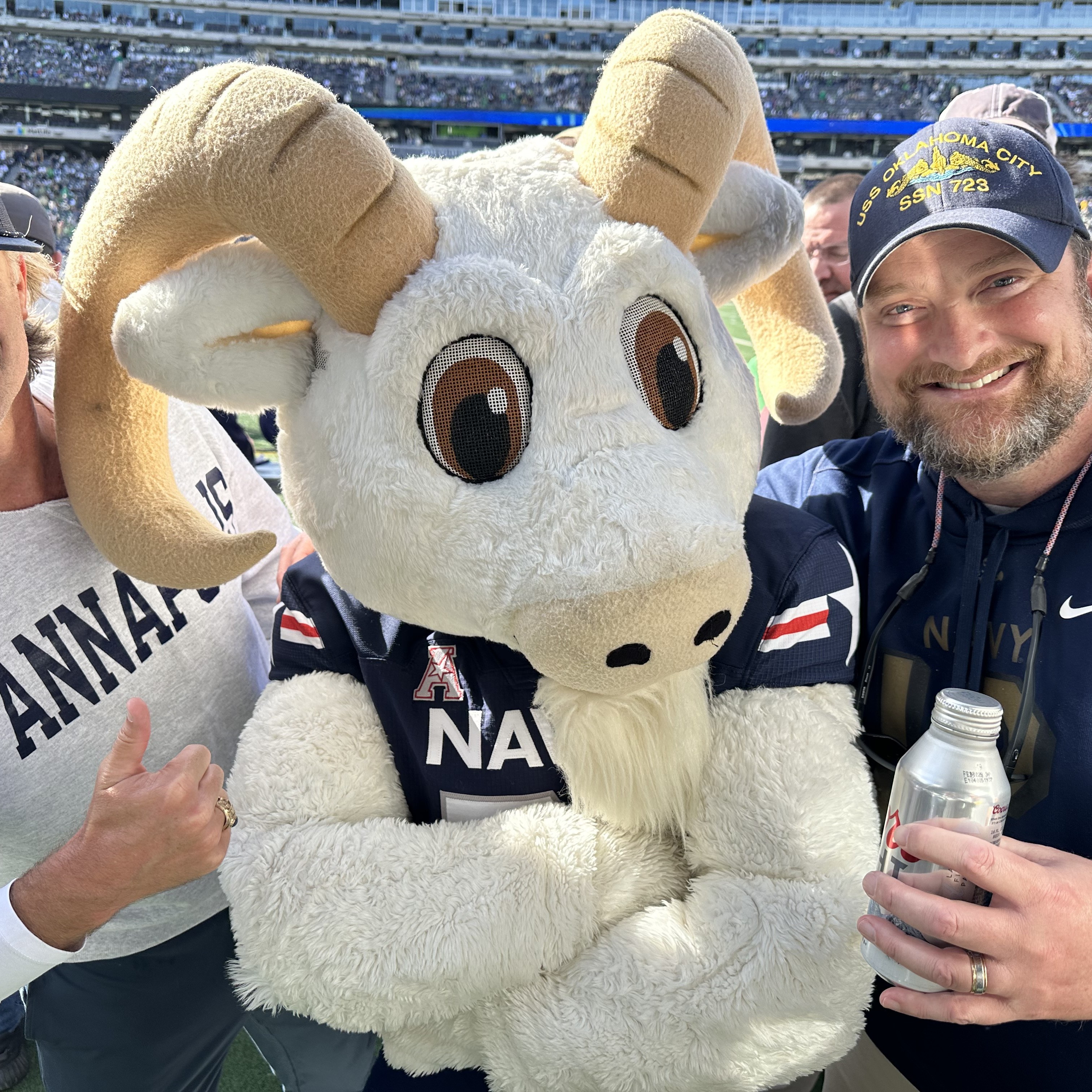 Dr. Olendorf at a Navy football game