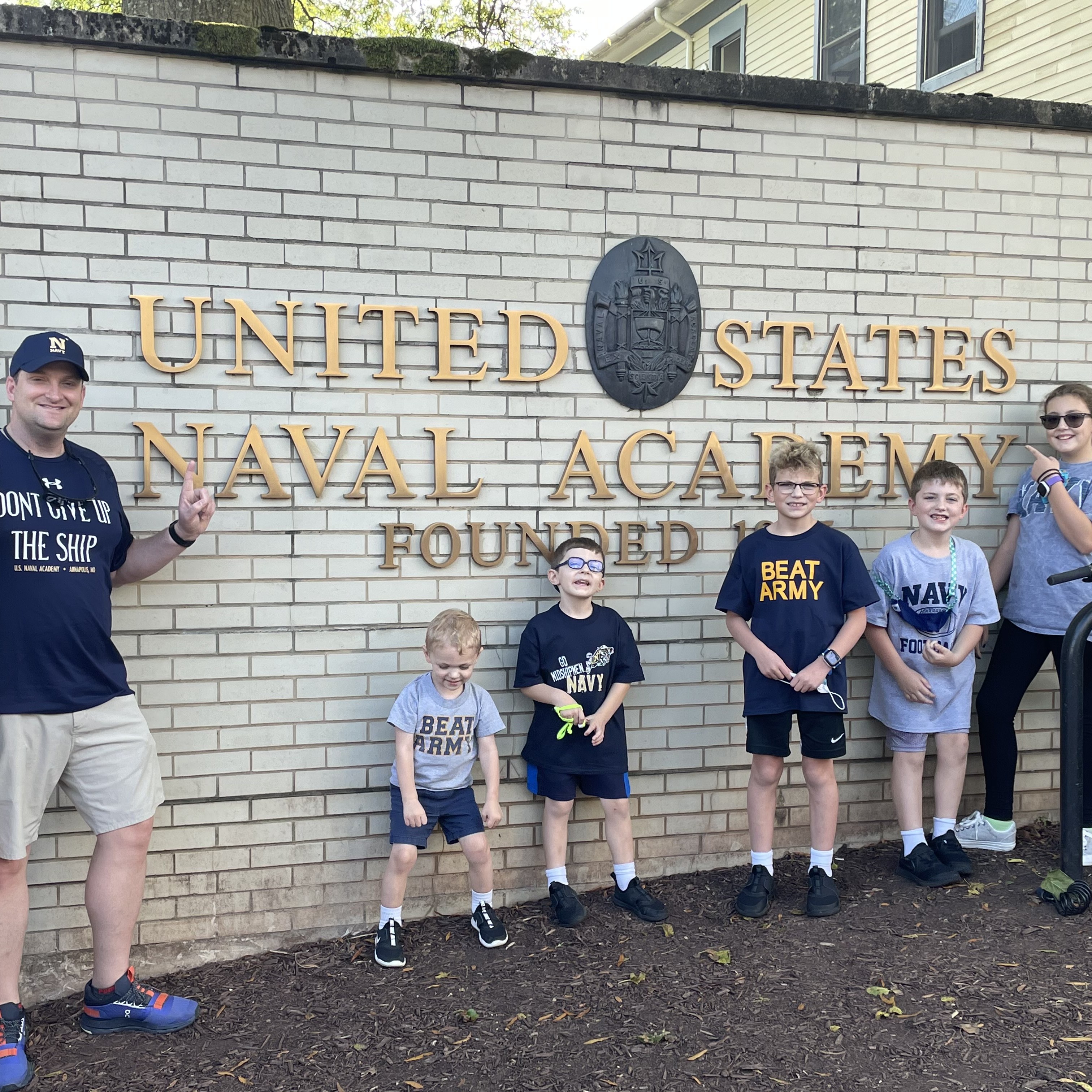 The Olendorf family at the United States Naval Academy